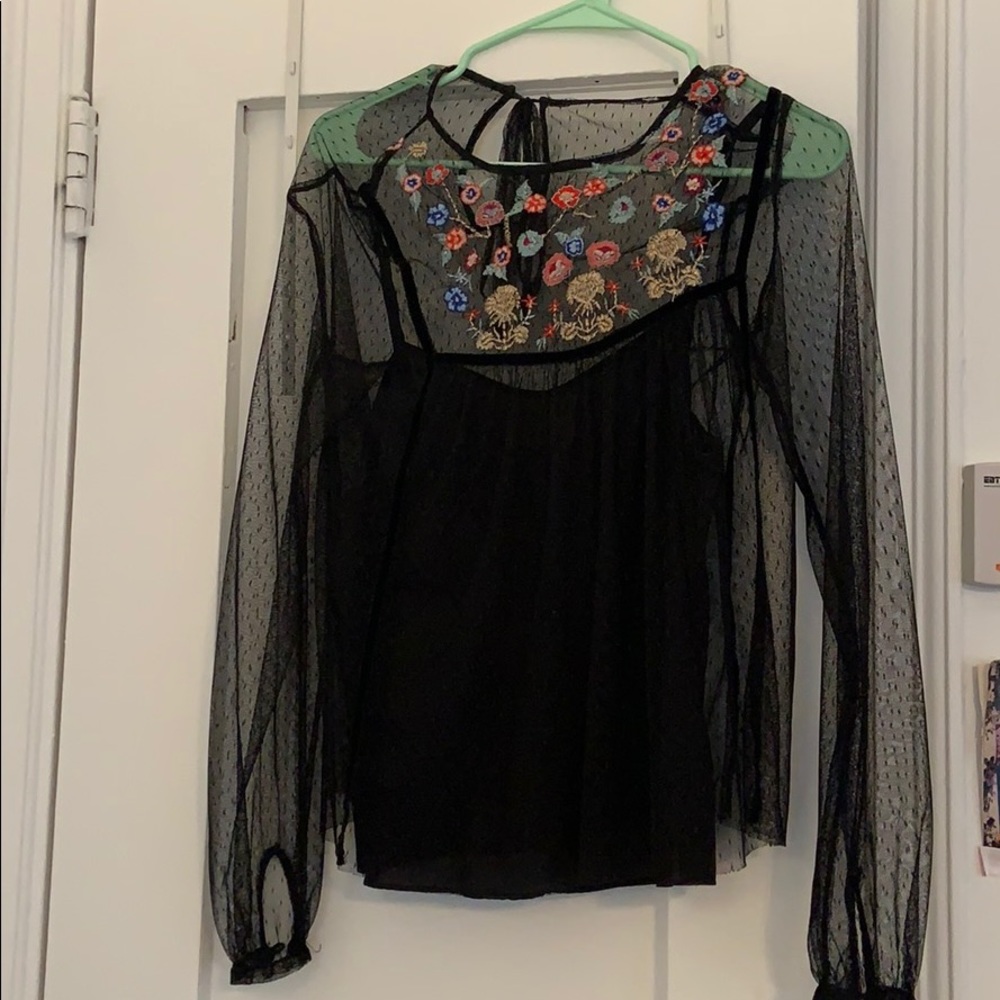 Zara sheer top
